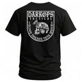 Darkops Tactical Flag Tee — back print on black 50/50 cotton-poly tactical tee
