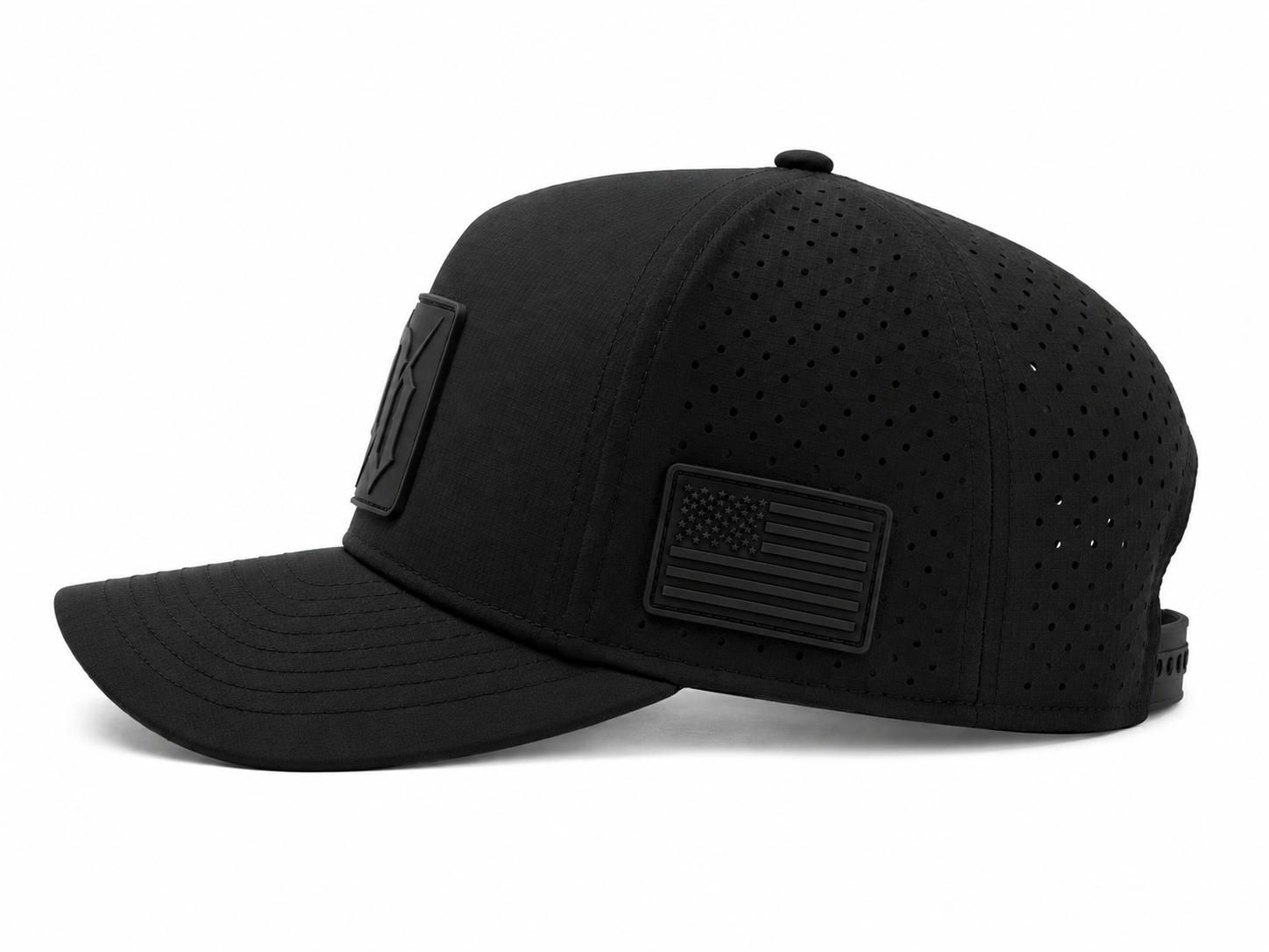 Night Recon tactical operator cap — side view, embroidered front panel
