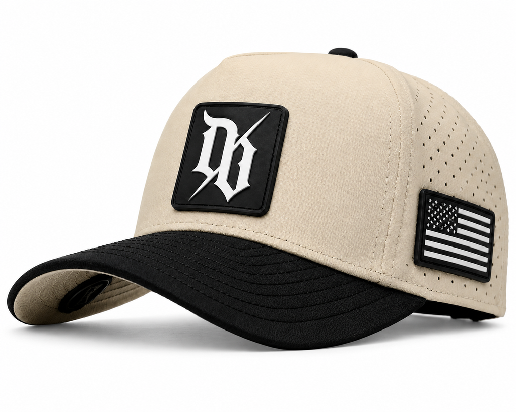 Desert tan tactical operator cap — structured 6-panel snapback