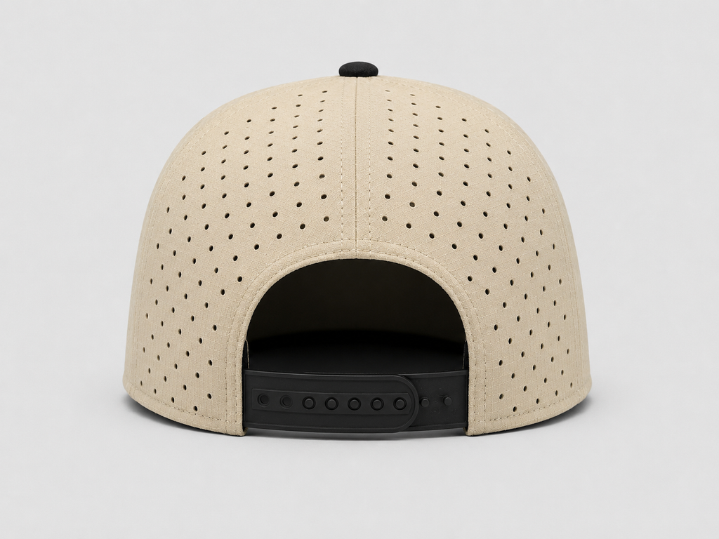 Desert tan tactical operator cap — rear view with snapback closure
